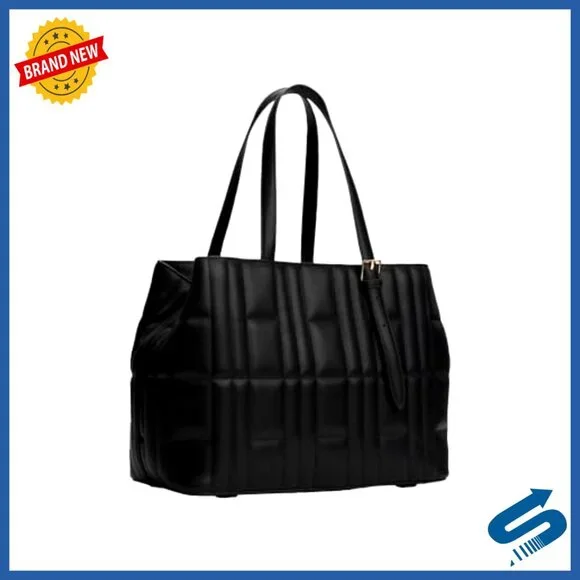 Lightweight Quilted Tote Bag with Adjustable Strap and Zip Pocket